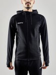 Craft Trainingsjacke Evolve Hood - strapazierfähige Mid-Layer-Kapuzenjacke aus Stretchmaterial - schwarz Herren
